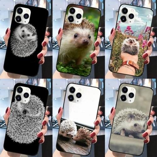 Cute little hedgehog Phone Case for iPhone 11 12 pro XS MAX 8 7 6 6S Plus X 2020 XR Mini