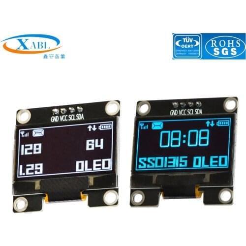 XABL 1.29 Inch OLED Module Resolution 128*64P OLED Display Module SSD1315 Compatible SSD1306 4Pin PM Material