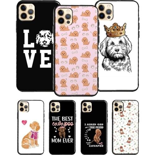Cartoon Cavoodle Cavapoo Case For iPhone SE 2020 X XR XS Max 8 7 Plus 12 Pro Max Case For iPhone 11 Pro Max 12 mini