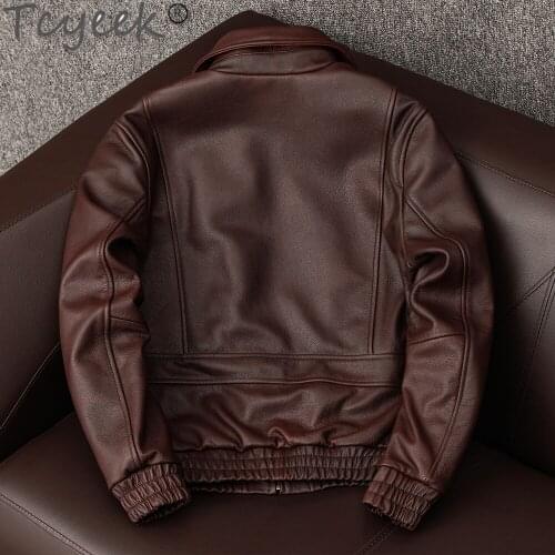 Size Plus 200% Real Cow Leather Coat Male Natural Genuine Leather Jacket Men Motorcycle Air Coats Mens Jackets 204488