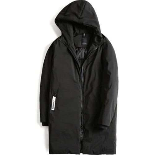 2020 winter new large size mens cotton padded mens warm padded cotton coat long black coat more size 3XL-8XL