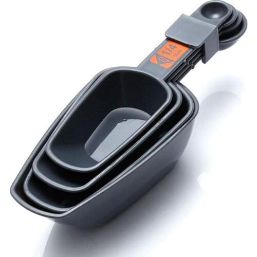 4PCS Plastic Measuring Scoop Set Double End Scoop Food Scoop for Kitchen Milk Powder Measure Spoon Baking Scale Spoon