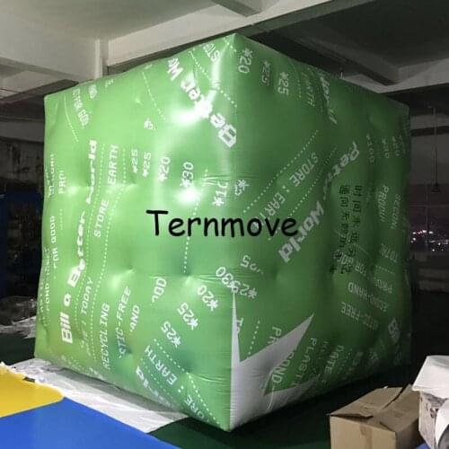 Inflatable Square Advertising Helium Balloon with 4 sides Digital Printing Custom Inflatable Helium Square Cube Balloon