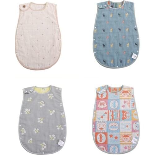 2021 New Durable Newborn Outerwear Vests Baby Sleeping Bag Sleeveless Jersey Cotton Wearable Blanket Gifts for Baby Girls Boys