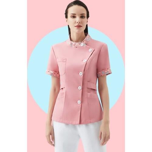 Short Sleeve, Female Beauty Salon, Work Clothing,Nurse Top