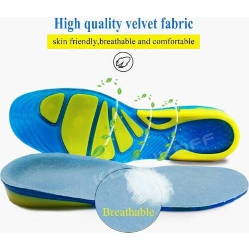 Silicon Gel Insoles Foot Care for Plantar Fasciitis Heel Spur Running Sport Insoles Shock Absorption Pads arch orthopedic insole