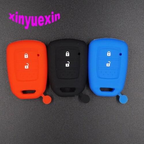 Xinyuexin Silicone Car Key Cover Case For Honda Jazz Civic Jade Vezel City fit HR-V HRV Remote Key Jacket Car-stying