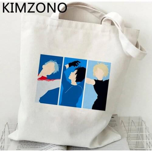 Yuri on Ice shopping bag recycle bag grocery jute bag cotton bolsas de tela canvas bag reusable foldable sacola jute grab