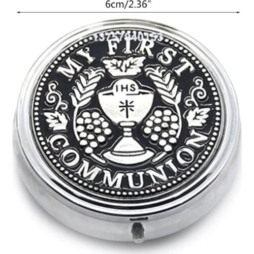 Holy Grail Communions Church souvenirs Rosary Gift Metal Necklace Gift Jewelry Organizer Earring Storage Case for Women