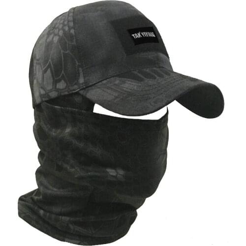 TAK YIYING Tactical Airsoft Full Face Mask Balaclava Hood Headwear Motorcycle Hunting CS with Adjustable Baseball Cap