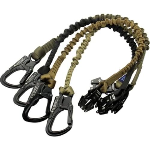 Tactical Retention Lanyard D Buckle Quick Quick Release CE Certification Elastic Safety Rope Double Head Hanging Buckle