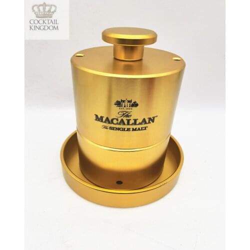 Creative Aluminum ice ball maker handling whiskey ice ball press mold customors' logo ice mould Macallan ice ball maker