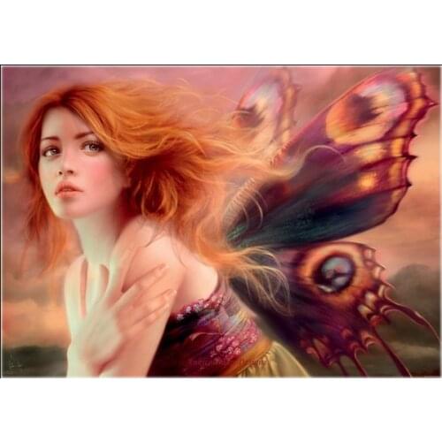 Counted Cross Stitch Kits Needlework Embroidery - Crafts 14 ct Aida DMC Color DIY Arts Handmade Home Decor - Butterfly Wings