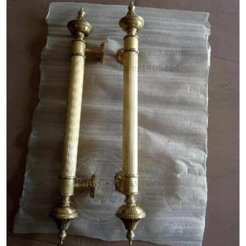 High quality brass Door Handles wholesale European door Knobs gold color 800mm