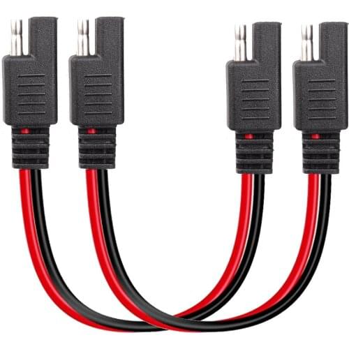 YUNPICAR 16 Gauge 2 Pin Quick Disconnect Audiopipe Polarized Wire Harness Heavy Duty Connector Bullet Lead Cable 13" 2 Pack