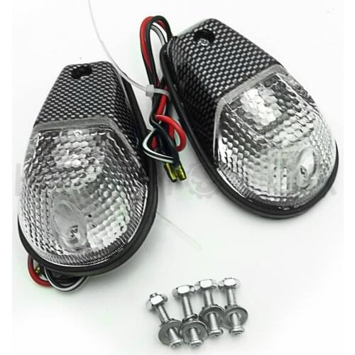 Aftermarket free shipping motorcycle parts Flush Mount Turn Signals Blinker Light for Yamaha universal sportbikes CARBON+CLEAR