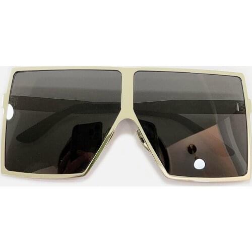 Mirror Square Sunglasses Women Luxury Vintage Brand Design Sun glasses Big Frame Mirror Black Eyewear UV400