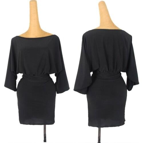 Latin Dance Dresses For Women Adult Black Practice Costumes Professional Rumba Dancewear Tango Outfits Cha Cha Clothes DQL4871