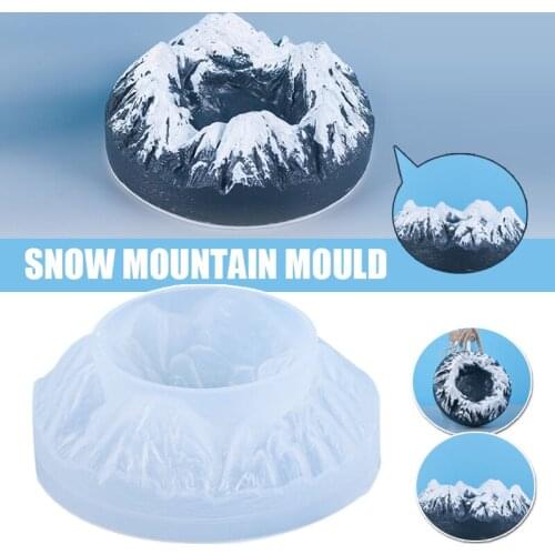 1Pcs Snow Mountain Silicone Mold Epoxy Resin Casting Silicone Volcano Mold DIY Plaster Jewelry Making Tool