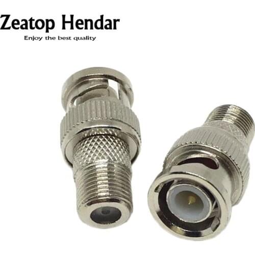 100Pcs BNC Male Plug to F Type Female Jack TV Adapter CCTV RG6 RG59 Coax RF Connector