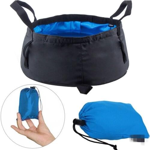 8.5L Multi Camping Traveling Outdoor Tools Bags Folding Water Nylon Washbasin Quick Dry Portable Fish Picnic Storage Packs 2019