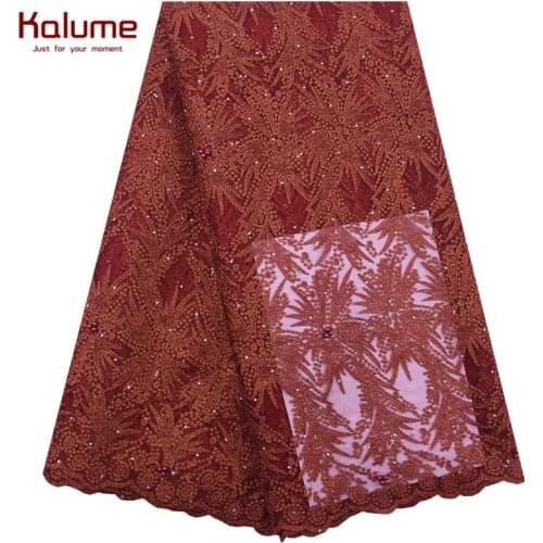 Winered African Dry Lace Fabric New French Tulle Lace Fabric High Quality Embroidery Nigerian Lace Fabric For Wedding Dress 1867