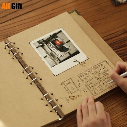 36Pages Blank Photo Album Scarpbook Cover Loose-leaf Wedding Albums Photo Baby DIY Scrapbook for Travel Album for Photo for Kids