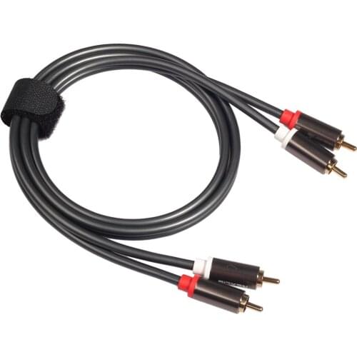 2Rca To 2 Rca Male To Male Audio Cable Gold-Plated Rca Audio Cable 1M 1.8M 3M 5M 10M Home Theater Dvd Tv Amplifier Cd Speaker