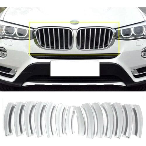 Car Front Grille Grid Molding Trim Cover for BMW X3 F25 2011-2017