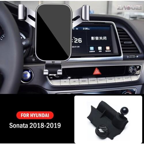 Car Mobile Phone Holder Special Mounts GPS Stand Gravity Navigation Bracket For Hyundai Sonata 9 2018 2019 Car Accessories