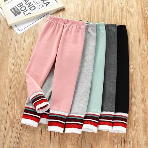 3 to 7 Years Children Girl Long Pants Autumn Trousers Cotton Sports Solid Leggings For Girls Kids Clothes Spring Bottom Pants