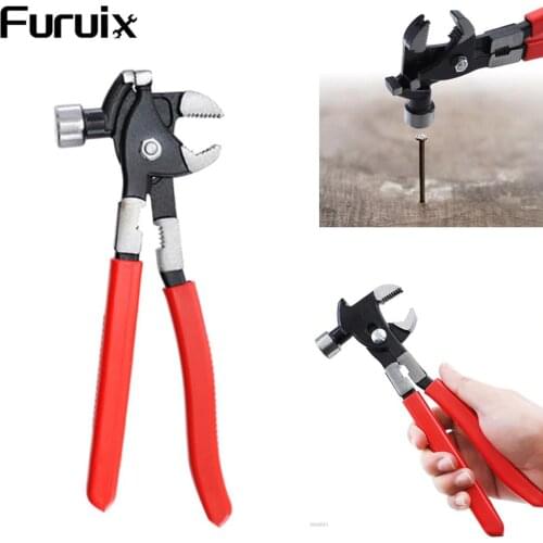 FURUIX TOOLS 5 In 1 Multifunctional Universal Hammer Pipe Pliers Wrench Household Hand Tools