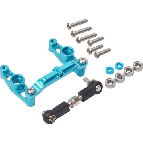 Aluminum Alloy Ball Bearing Crank Steering Set for Tamiya TT02 TT-02 1/10 RC Car Upgrade Parts Accessories