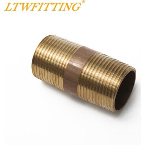 LTWFITTING Brass Pipe 2-1/2" Long Nipples Fitting 1" Male NPT Air Water