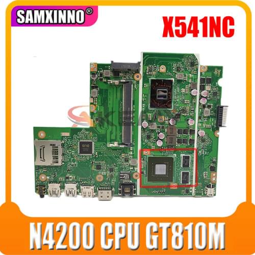 X541NC Laptop motherboard for ASUS X541NC original mainboard Pentium N4200 CPU GT810M