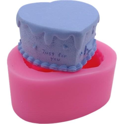 Lovely Heart Design Soap Molds Cake Mold 3D Silicone Mould for Soap Candle Wax Plaster Crafts Making