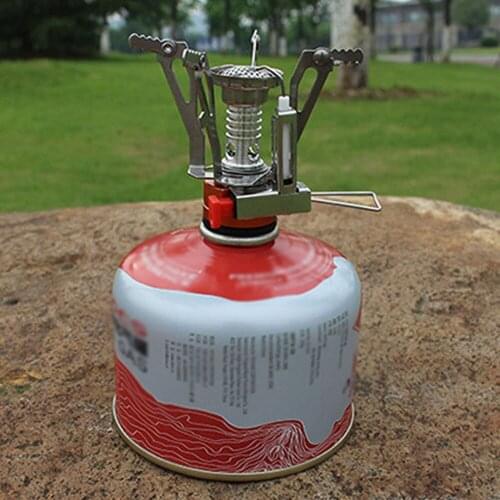 Mini Camping Stove Portable Backpacking Gas Stove Pocket Stoves Burner with Piezo Ignition for Outdoor Picnic Hiking Cooking