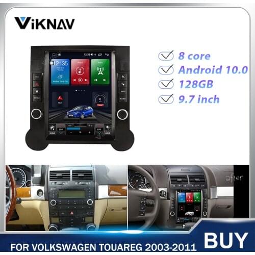 9.7 Inch Android Vertical Screen Car Radio GPS Navigation Heat Unit for Volkswagen Touareg 2003-2011 Multimedia Player Stereo