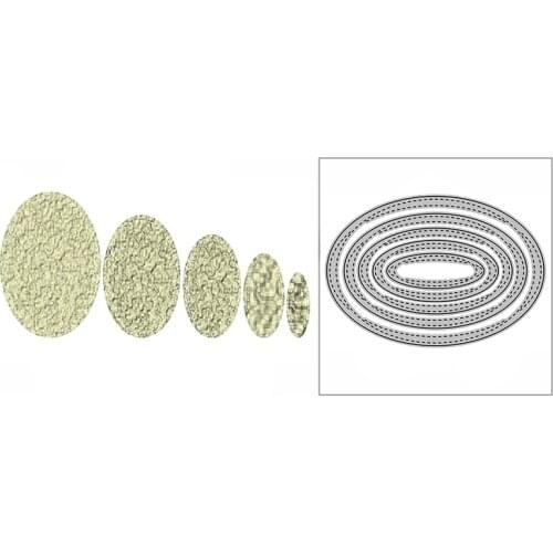 New Inverted Stitched Scalloped Ovals Craft Embossing Mold 2021 Metal Cutting Dies for DIY Decor Scrapbooking Album Card Making
