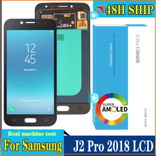 100% Original Amoled 5.0'' Display for Samsung Galaxy J2 pro 2018 J250 J250F Full LCD Touch Screen Digitizer Repair Parts