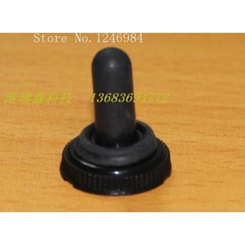 [SA]M12 * 1.0 big button switch waterproof cap round Coarse black rubber flashings Taiwan Deli Wei--100PCS/LOT