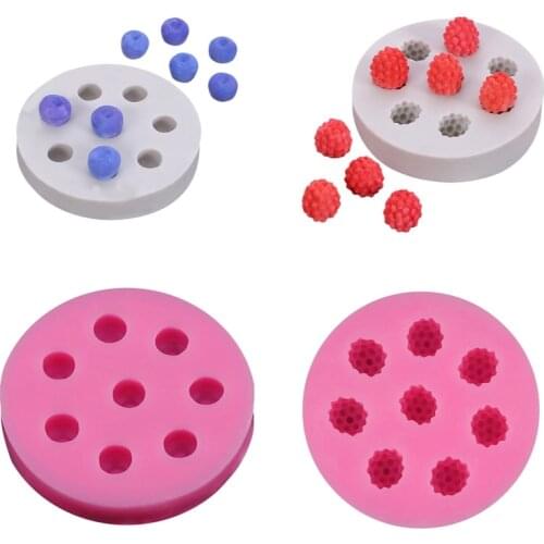 3D Raspberry Blueberry Shape Silicone Cake Fondant Mold DIY Cake Decorating Tool Soap Mold Chocolate Pastry Tool Kitchen Tools