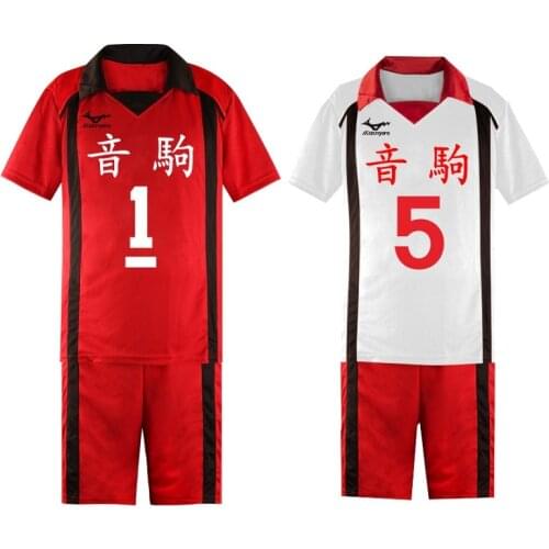 Haikyuu Sportswear Jersey Nekoma High School shirts shorts Volleyball Club red white Uniform Kuroo Tetsuro Cosplay Costume