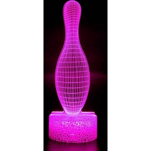 Athlete series 3d night light bowling ball bottle bedroom home desktop entertainment game creative gift decoration ornaments