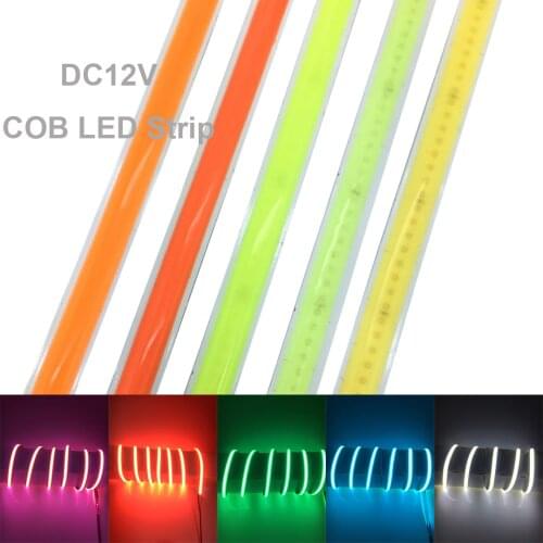 DC12V COB LED Strip Lights 6W 320LED 60CMX8MM White COB LED Strips Manufacturer Directly Non-Solder Points One Piece Non-Cuttabl