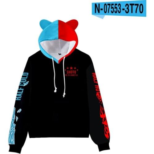 Boys Girls Cat Ears Sweatshirts 3- 14 years Kids Anime My Hero Academia Sweatshirts Cosplay Boku No Hero Academia Hoodie Teenage