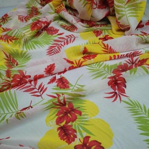 Dress Fabric Soft Flower Position Printed Chiffon sewing fabric Scarf Cosplay Dress Skirt Clothing Material