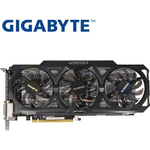 GIGABYTE Video Card Original GTX 760 2GB 256Bit GDDR5 Graphics Cards for nVIDIA VGA Cards Geforce GTX760 Hdmi Dvi game Used
