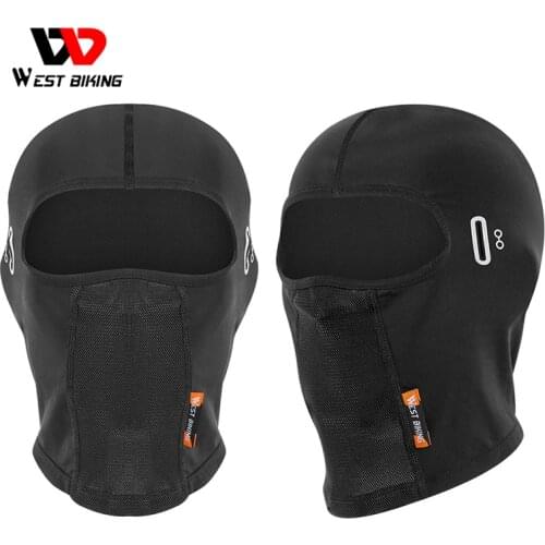 WEST BIKING Bike Summer Headwear Cycling Outdoor Sport Breathable Balaclava With Glasses Hole Bicycle Ice Silk Headband Mask