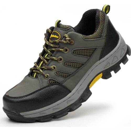 Safety Shoes Cap Steel Toe Safety Shoe Boots For Man Work Shoes Men Waterproof Size 12 Footwear Winter Wear-resistant GXZ512-1